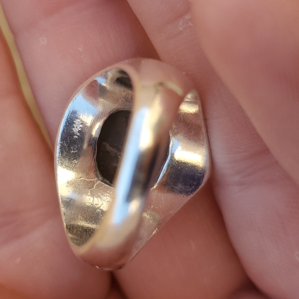 New Men's Crazy Lace Agate 925 Silver Ring. - Picture 8 of 15